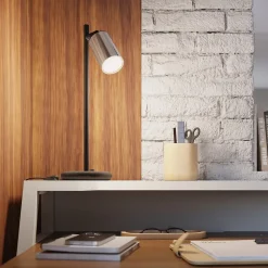 Lampe de bureau en acier 1 lampes 13x15x44cm Sollux