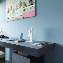 Lampe de bureau en acier 1 lampes 15x15x31cm Sollux