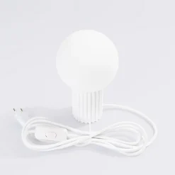 Lampe de bureau en aluminium/verre 1 lampes 12x12x19cm Sollux