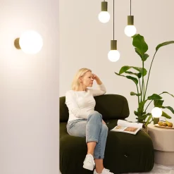 Lampe de bureau en aluminium/verre 1 lampes 12x12x19cm Sollux