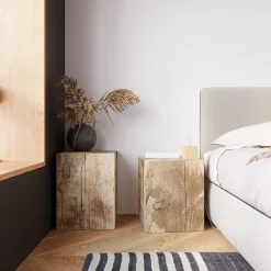 Lampe de bureau en bois 1 lampes 10x10x10cm Sollux