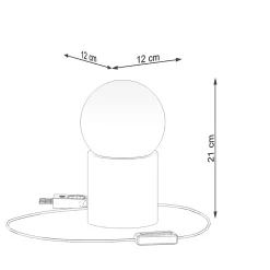 Lampe de bureau en bois 1 ampoule 3000K - 12x12x21cm Sollux