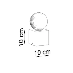 Lampe de bureau en béton 1 ampoule 4000K - 10x10x10cm Sollux