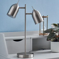 Lampe de bureau en métal gris réglable Teamson Home