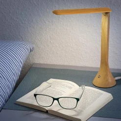 Lampe de Bureau FISHTEC LED Wood Touch