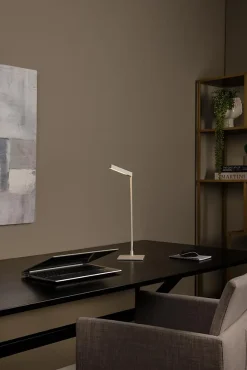 Lampe de bureau LAVALE en métal avec LED intégré - Blanc - Lucide