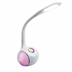 Lampe de bureau LED HP Bluetooth micro intégré blanche