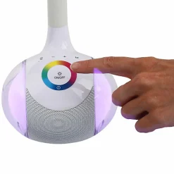 Lampe de bureau LED HP Bluetooth micro intégré blanche