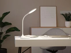 Lampe de bureau LED Mejan 4000K 1200lm 15W Blanc dépoli