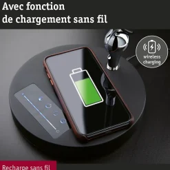 Lampe de bureau LED Numis QI White Switch 1000lm 11W Noir