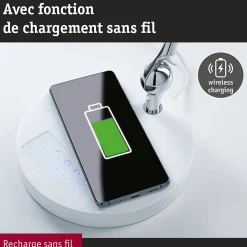 Lampe de bureau LED Numis QI White Switch 1000lm 11W Blanc