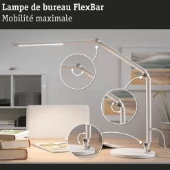 Lampe de bureau LED 3-Step-Dim FlexBar White Switch 700lm 9,5W Blanc