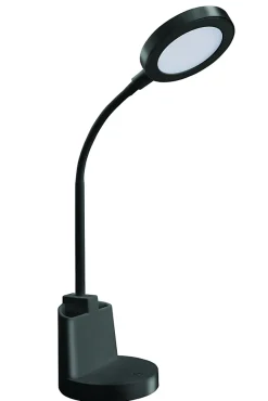 Lampe de bureau LED 7W avec interrupteur tactile et porte-stylo. Noir