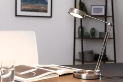Lampe de bureau LED Zed 3000K 359lm 5W Acier brossé