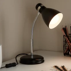 Lampe de bureau Naraji E27 IP20 noir