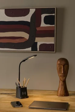 Lampe de bureau PENNY en abs avec LED intégré - Noir - Lucide