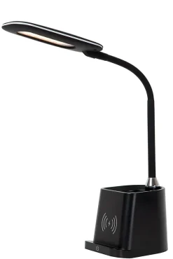 Lampe de bureau PENNY en abs avec LED intégré - Noir - Lucide