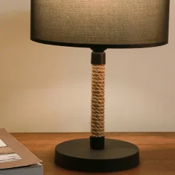 Lampe de bureau Rayleigh E27 hauteur 37 cm noir lux.pro