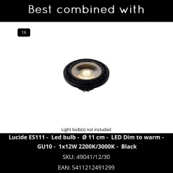 Lampe de bureau SENSAS en acier avec 1xGU10 (ES111) - Blanc - Lucide