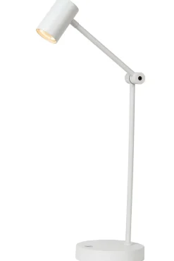 Lampe de bureau TIPIK en métal avec LED intégré - Blanc - Lucide