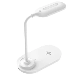 Lampe de bureau USB avec charge à induction 15W blanc Bigben