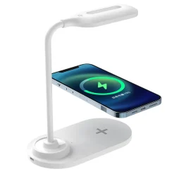 Lampe de bureau USB avec charge à induction 15W blanc Bigben