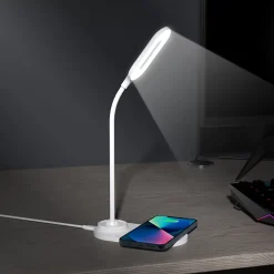 Lampe de bureau USB avec charge à induction 15W blanc Bigben