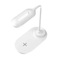 Lampe de bureau USB avec charge à induction 15W blanc Bigben