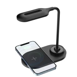 Lampe de bureau USB avec charge à induction 15W noir Bigben