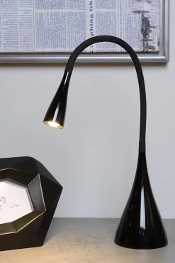 Lampe de bureau ZOZY en synthétique avec LED intégré - Noir - Lucide