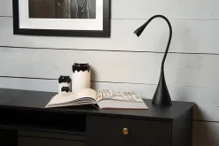 Lampe de bureau ZOZY en synthétique avec LED intégré - Noir - Lucide