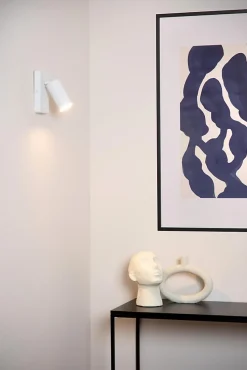 Lampe de chevet CLUBS en aluminium avec 1xGU10 - Blanc - Lucide