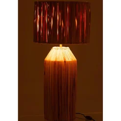 Lampe de chevet feuille de bananier en bois naturel 35x35x87 cm