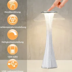 Lampe de chevet led nettlife tactile à intensité variable usb avec 3 niveaux de luminosité lampe de table de chambre