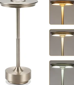 Lampe de chevet Nettlife sans fil, lampe de table LED à batterie, lampe tactile à intensité variable avec USB, lot de 2