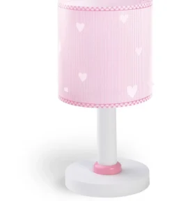 Lampe de chevet pour enfants Sweet Dreams coeurs rose