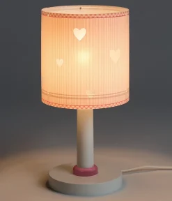 Lampe de chevet pour enfants Sweet Dreams coeurs rose