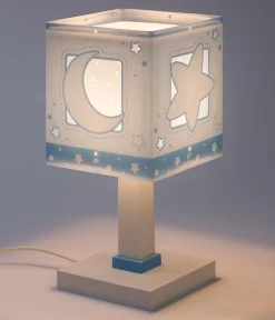 Lampe de chevet pour enfants Moonlight lune et étoiles bleu