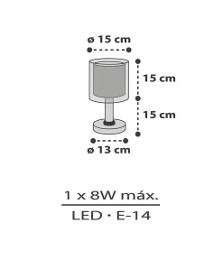 Lampe de chevet pour enfants Clouds Nuages gris