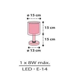 Lampe de chevet pour enfants Clouds Nuages rose