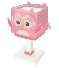 Lampe De Chevet Pour Enfant Little Pink Owl Petite Chouette Rose