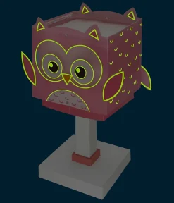 Lampe De Chevet Pour Enfant Little Pink Owl Petite Chouette Rose