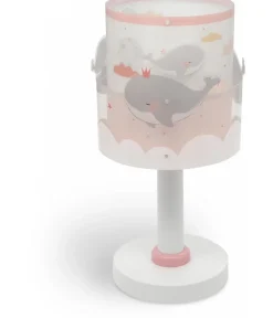 Lampe de chevet pour enfant Whale Dreams Baleine rose