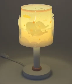 Lampe de chevet pour enfant Whale Dreams Baleine rose