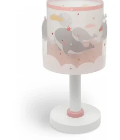 Lampe de chevet pour enfant Whale Dreams Baleine rose