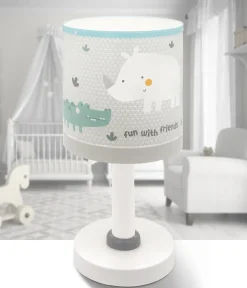 Lampe De Chevet Pour Enfant Rhino & Croco Rhinocéros et Crocodile