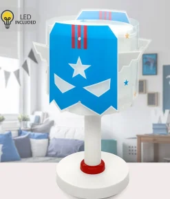 Lampe De Chevet Pour Enfant Blue Hero Super-héros LED