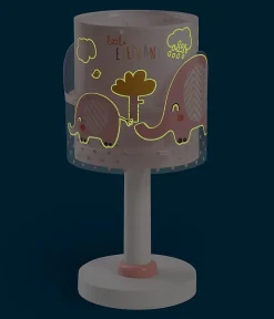 Lampe de chevet pour enfants Little Elephant Éléphante rose