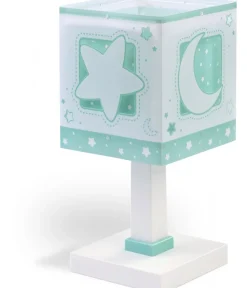 Lampe de chevet pour enfants Moonlight lune et étoiles vert