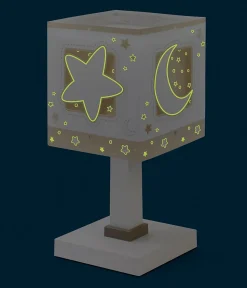 Lampe de chevet pour enfants Moonlight lune et étoiles beige